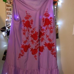 Impressions boutique purple ruffle dress